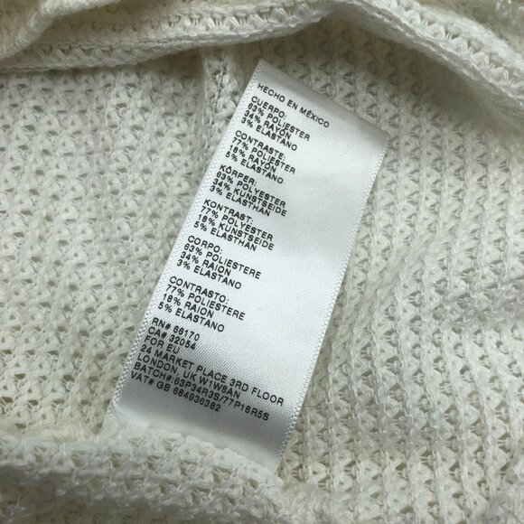 Silence + Noise Womens Sleeveless Textured Knit Top Mock Neck White Size M - Picture 5 of 5